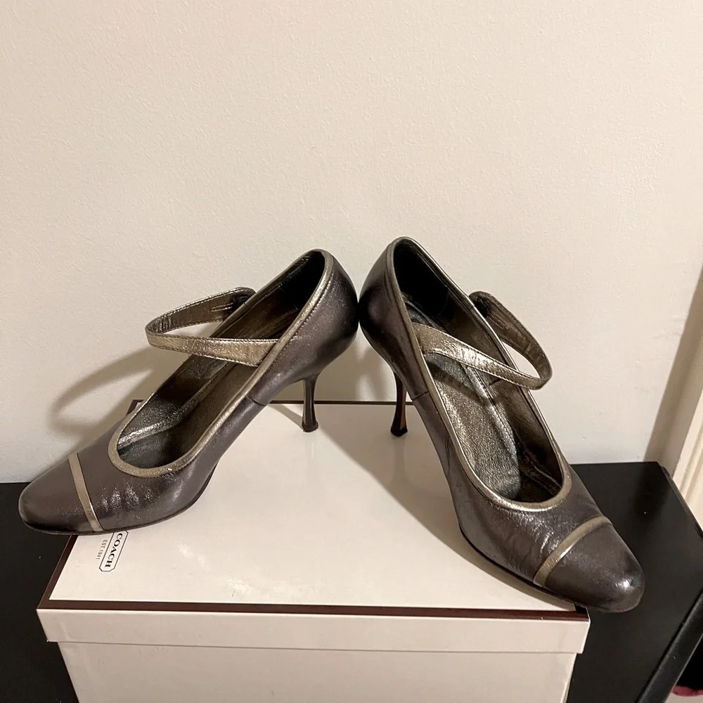 Coach Metallic Lauryn MaryJane Heels - Picture 5 of 11